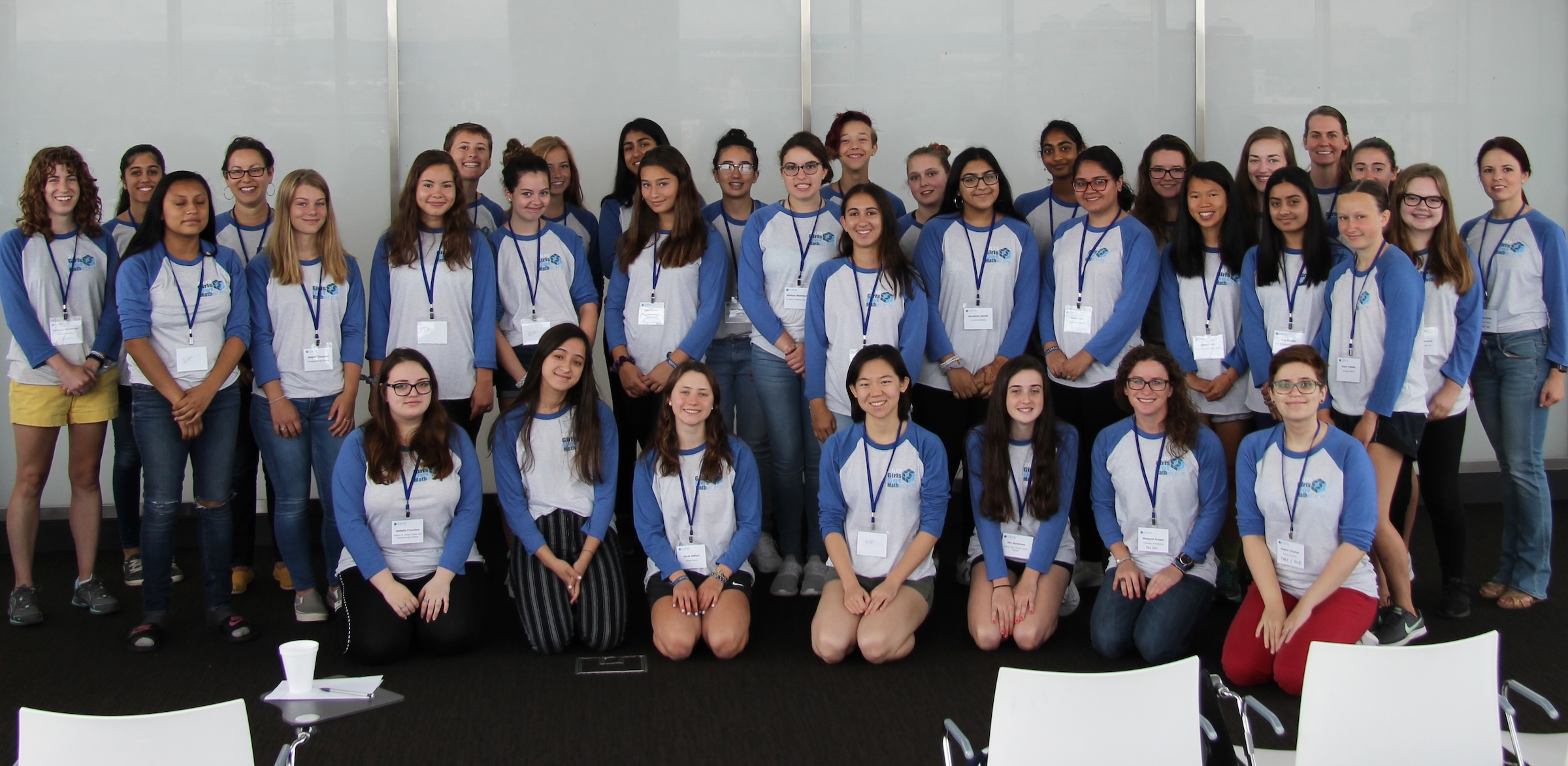 Students and instructors from the 2019 GirlsGetMath@ICERM program.